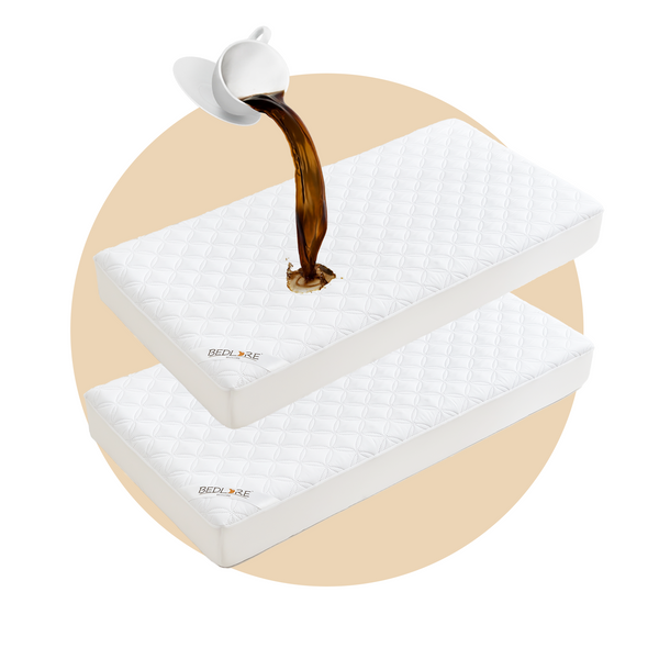 2 Pack Waterproof Crib Mattress Protector - Keep Your Baby's Bed Dry and Cozy