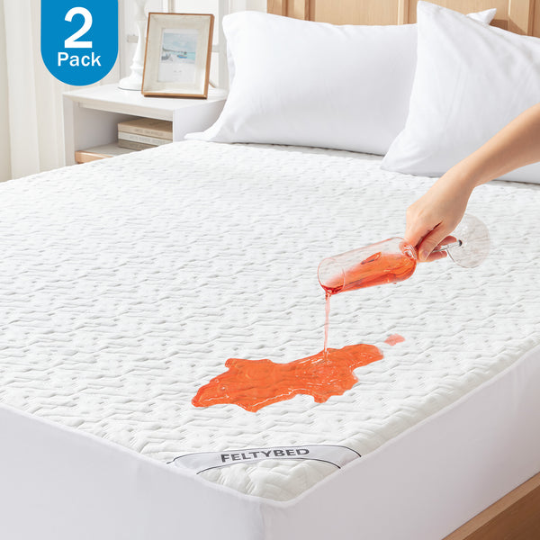 Buy One Get One Free💝Feltybed Waterproof 3D Air Fabric Logic Prismatic Print Skin-friendly Breathable Mattress Protector